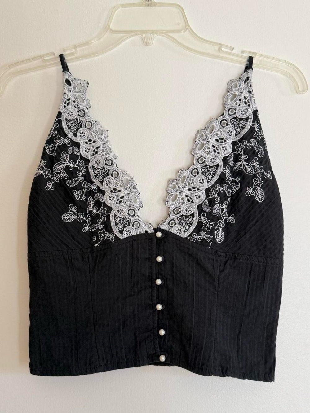 NWOT Free People Stevie Cami in Black | size small